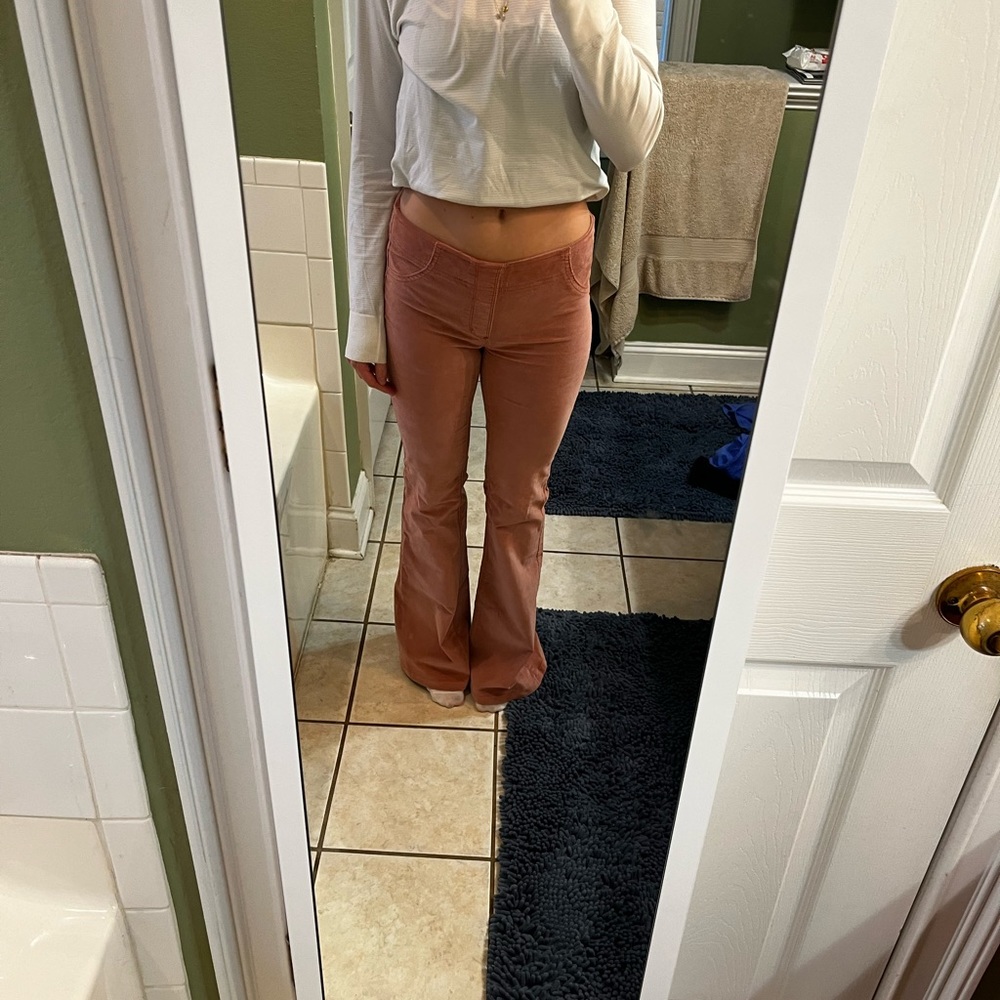 we the free pull on corduroy flare pants